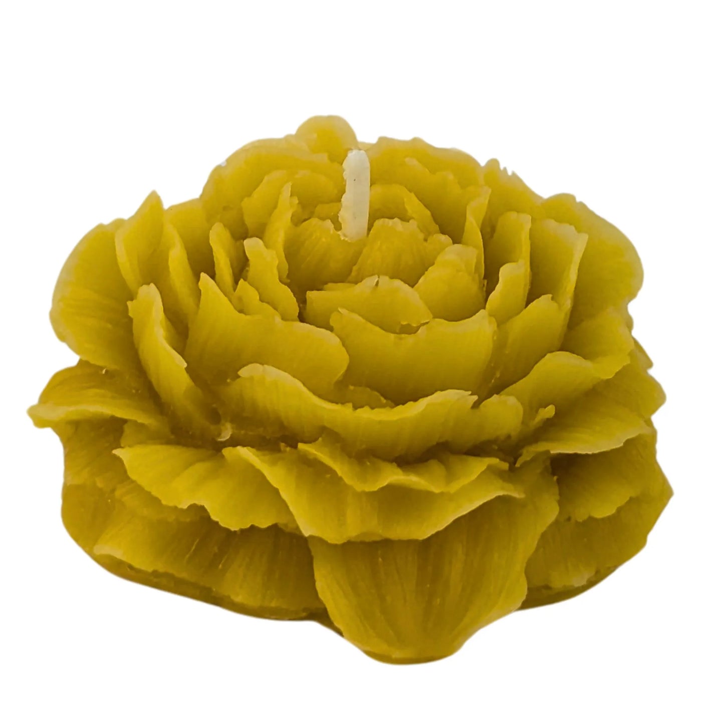 Pure Beeswax Peony Candle – Handcrafted, Sustainable & Long-Lasting