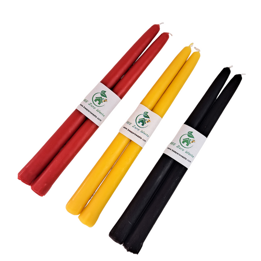 Handmade Beeswax Taper Candle - 1 pair