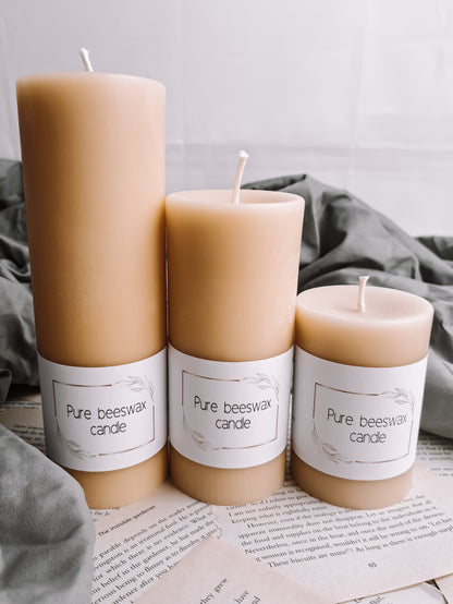 100% Pure Beeswax Pillar Candles: Luxury Hand-Poured Artisanal Candles Made in Britain beeswaxcandle.co.uk