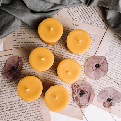 Beeswax Votive candle, long burning time, pure beeswax candles, handmade in the UK, bees wax votives beeswaxcandle.co.uk