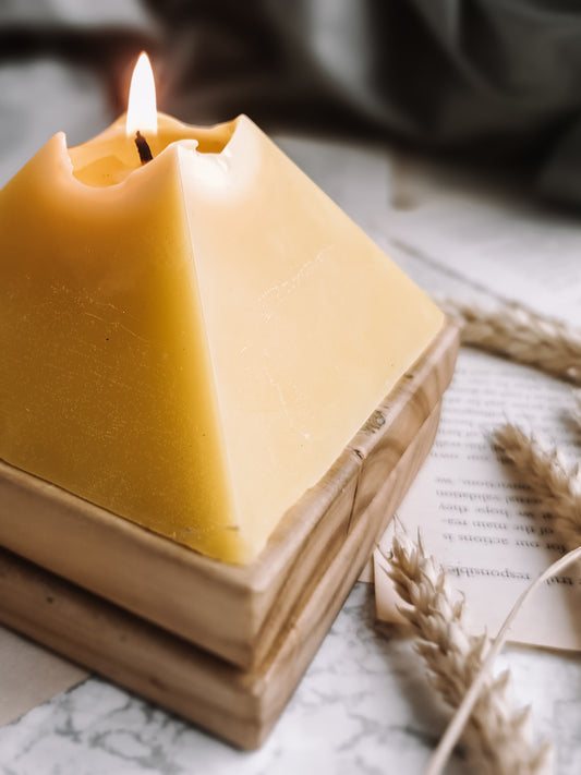 Pure Beeswax Candle | PYRAMID Beeswax Candle | Egyptian Style Candles | Zodiac Bee Candle | Luxury Home Décor | Handmade Candles | Bees Wax beeswaxcandle.co.uk