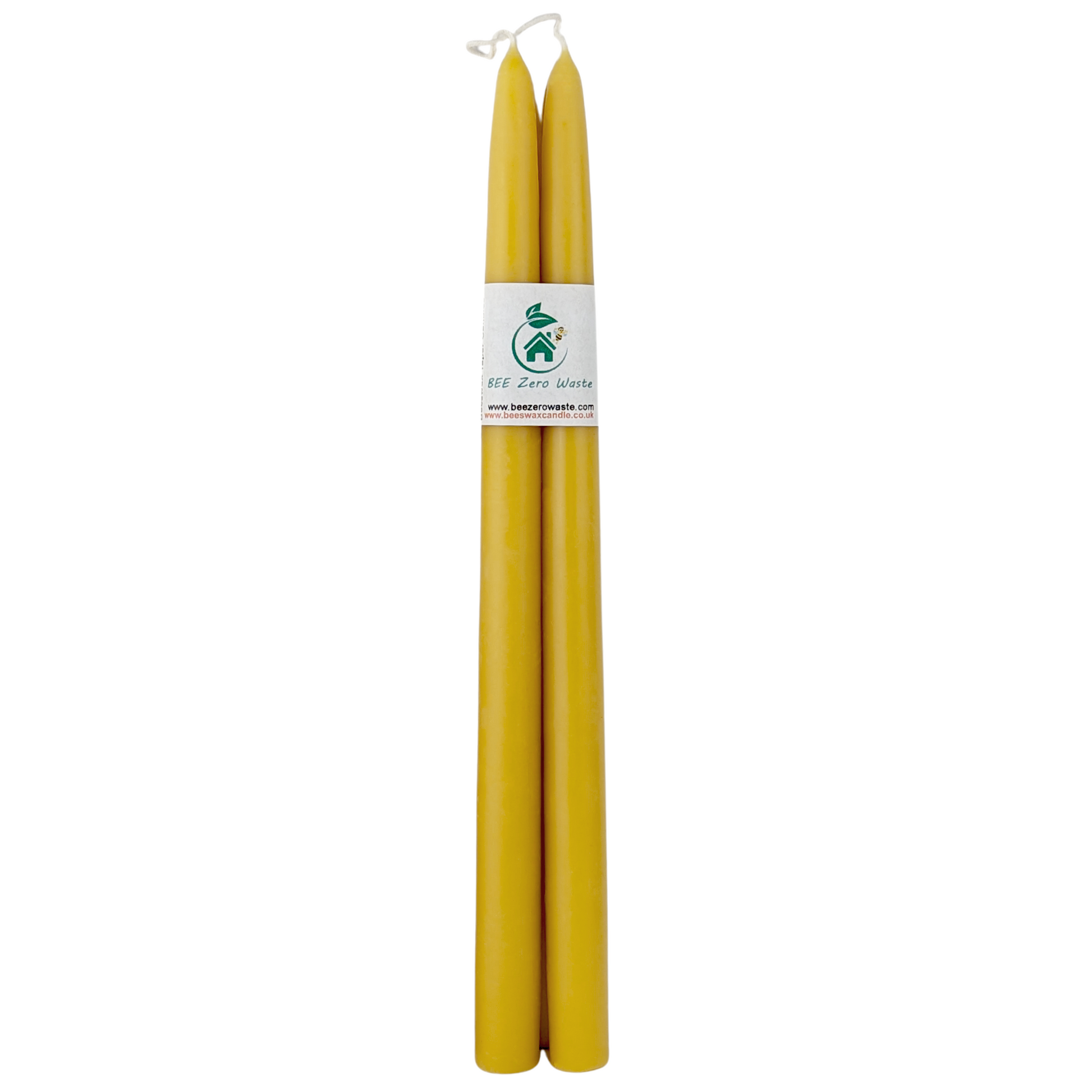 Eco-Friendly Beeswax Tapers with Organic Cotton Wick – Dripless & Smokeless