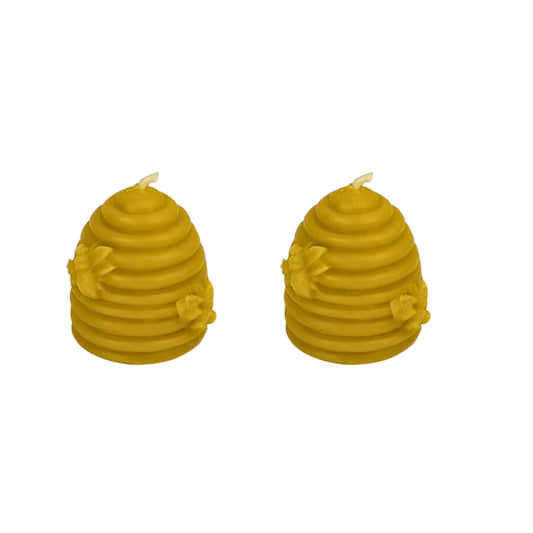 Handcrafted Beehive-Shaped Beeswax Candle – 100% Pure & Eco-Friendly