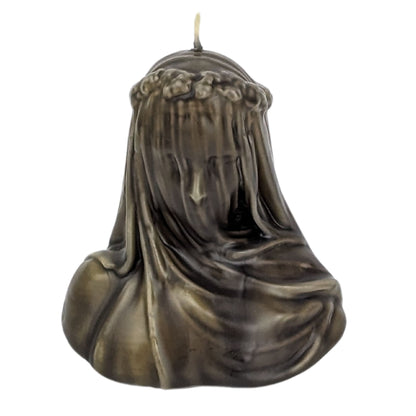 Veiled Lady Beeswax Candle – Handmade, Eco-Friendly, and Timelessly Elegant