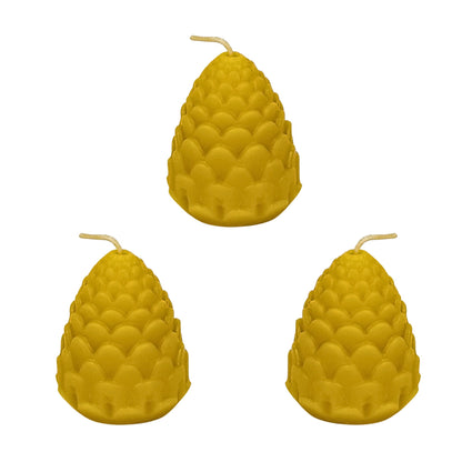 Pure Beeswax Pinecone candle