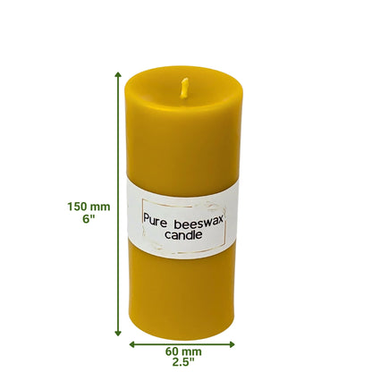 Luxury Beeswax Pillar Candle – Handmade, Sustainable & Toxin-Free
