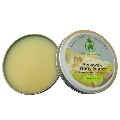 Sustainable luxury body butter, cruelty-free and chemical-free skin food in a reusable metal tin.