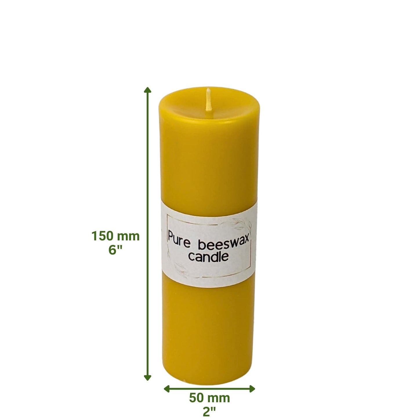 Pure Beeswax Large Pillar Candle – Perfect for Home & Meditation