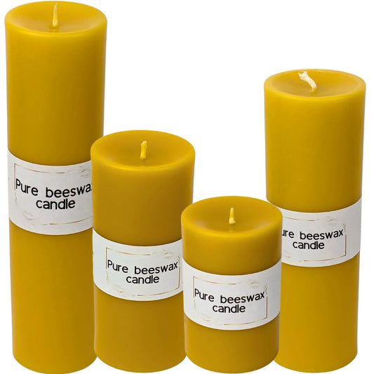 Beeswax Pillar Candles – Pure, Timeless Elegance