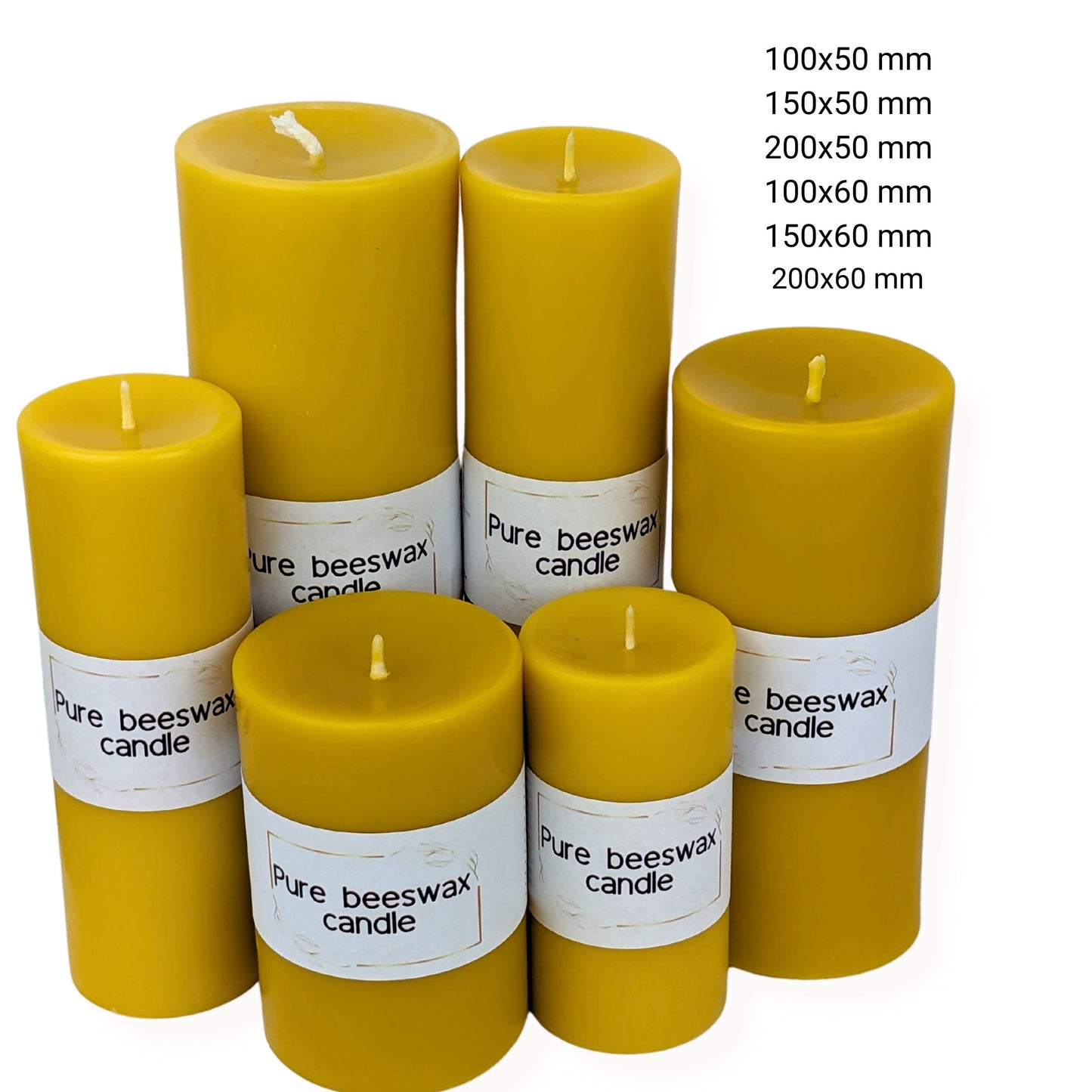Beeswax Pillar Candles – Pure, Timeless Elegance