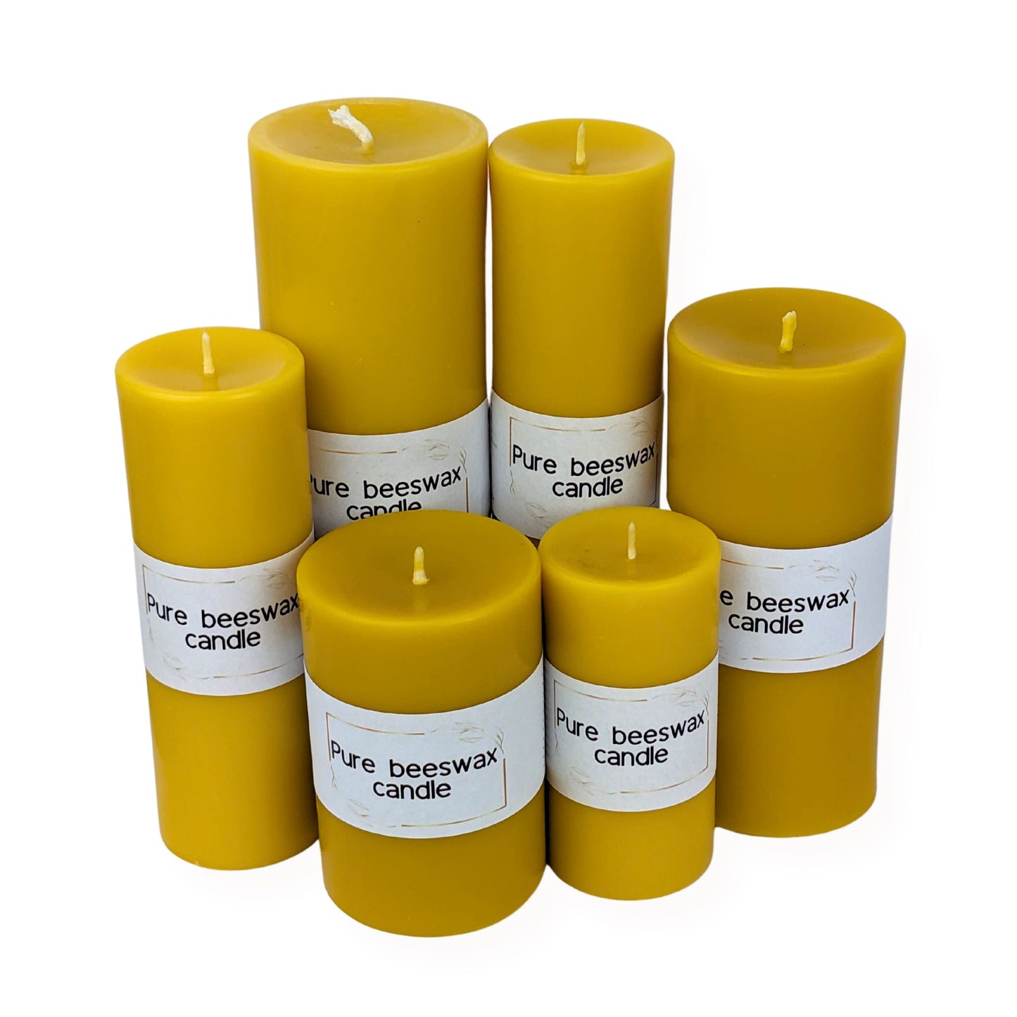 Handcrafted Beeswax Pillar Candle – 100% Pure, Long-Lasting & Eco-Friendly