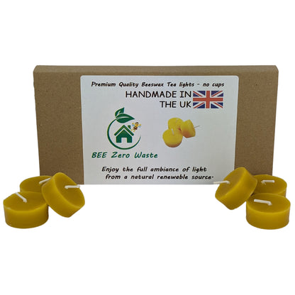 Luxury Beeswax Tealight Pack – Handmade, Slow Burning & Aromatic