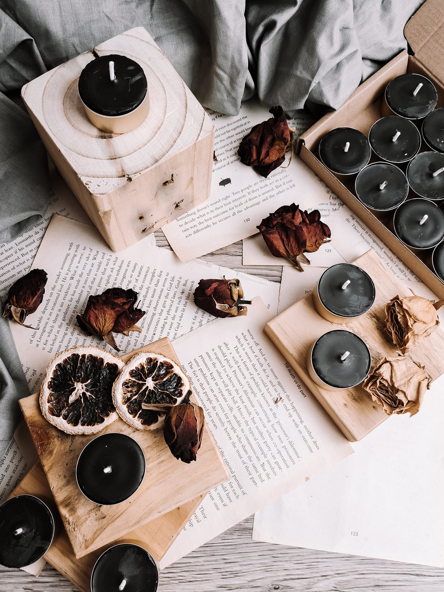 Black Beeswax Tealights, 100% beeswax tea candles, natural t lights - Handmade in UK beeswaxcandle.co.uk