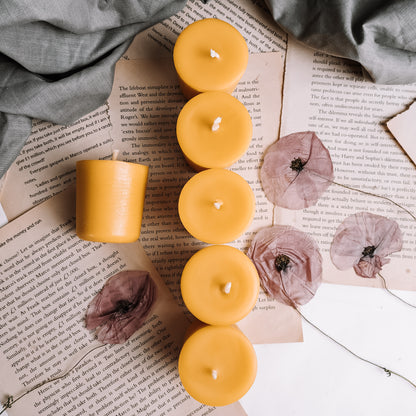 Beeswax Votive candle, long burning time, pure beeswax candles, handmade in the UK, bees wax votives beeswaxcandle.co.uk