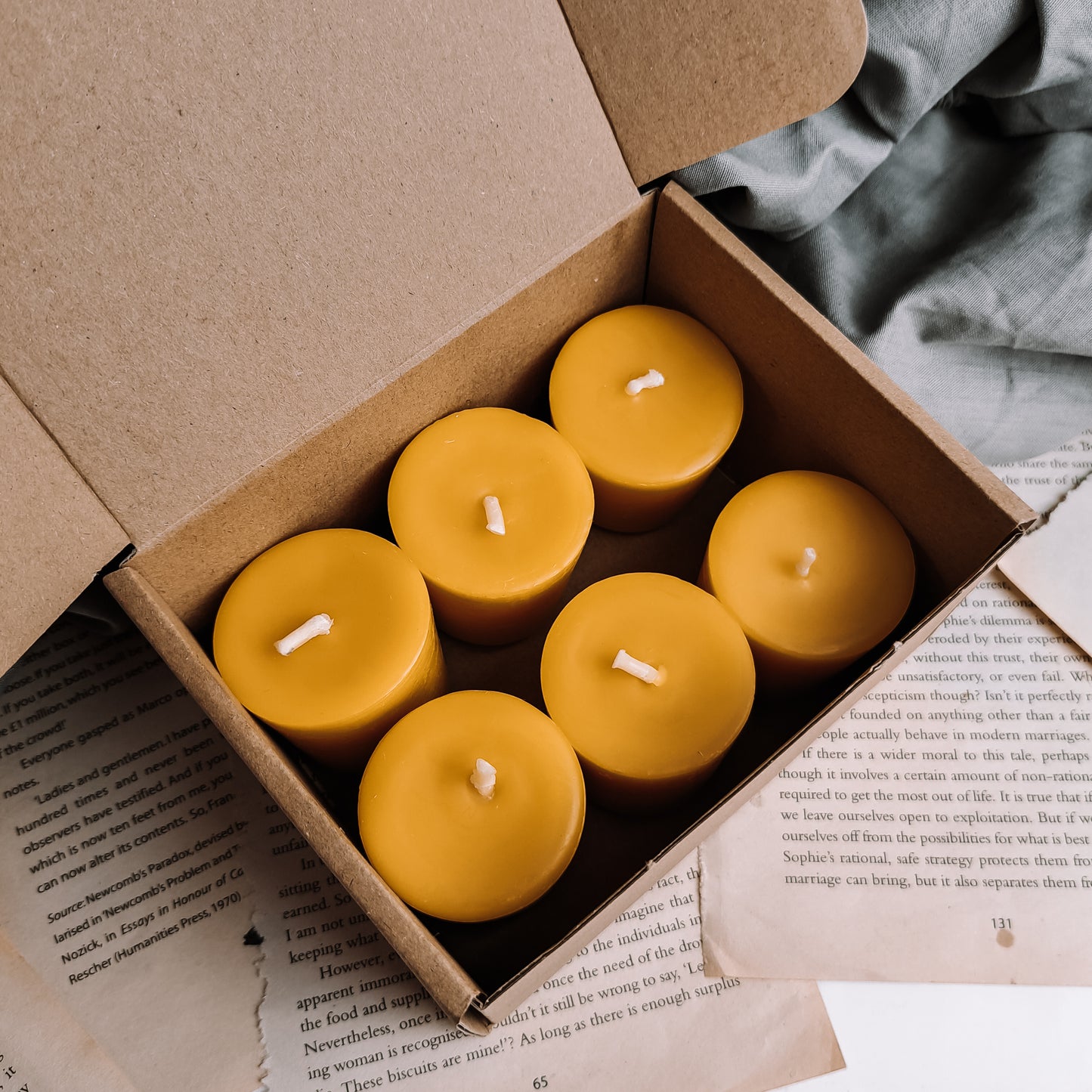 Beeswax Votive candle, long burning time, pure beeswax candles, handmade in the UK, bees wax votives beeswaxcandle.co.uk