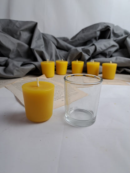 Beeswax Votive candle, bee zero waste, refill candles Beeswax Votive candle, bee zero waste, refill candles 