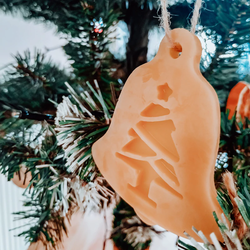 Beeswax Christmas Tree Ornaments, set of 10 or 15 decorations , unscented beeswaxcandle.co.uk