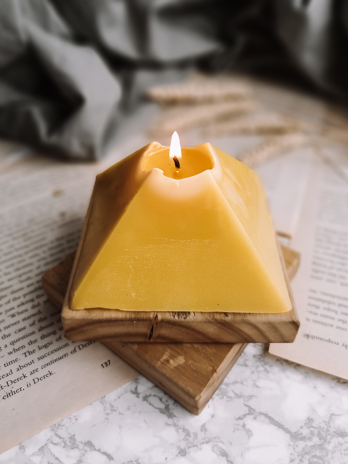 Pure Beeswax Candle | PYRAMID Beeswax Candle | Egyptian Style Candles | Zodiac Bee Candle | Luxury Home Décor | Handmade Candles | Bees Wax beeswaxcandle.co.uk