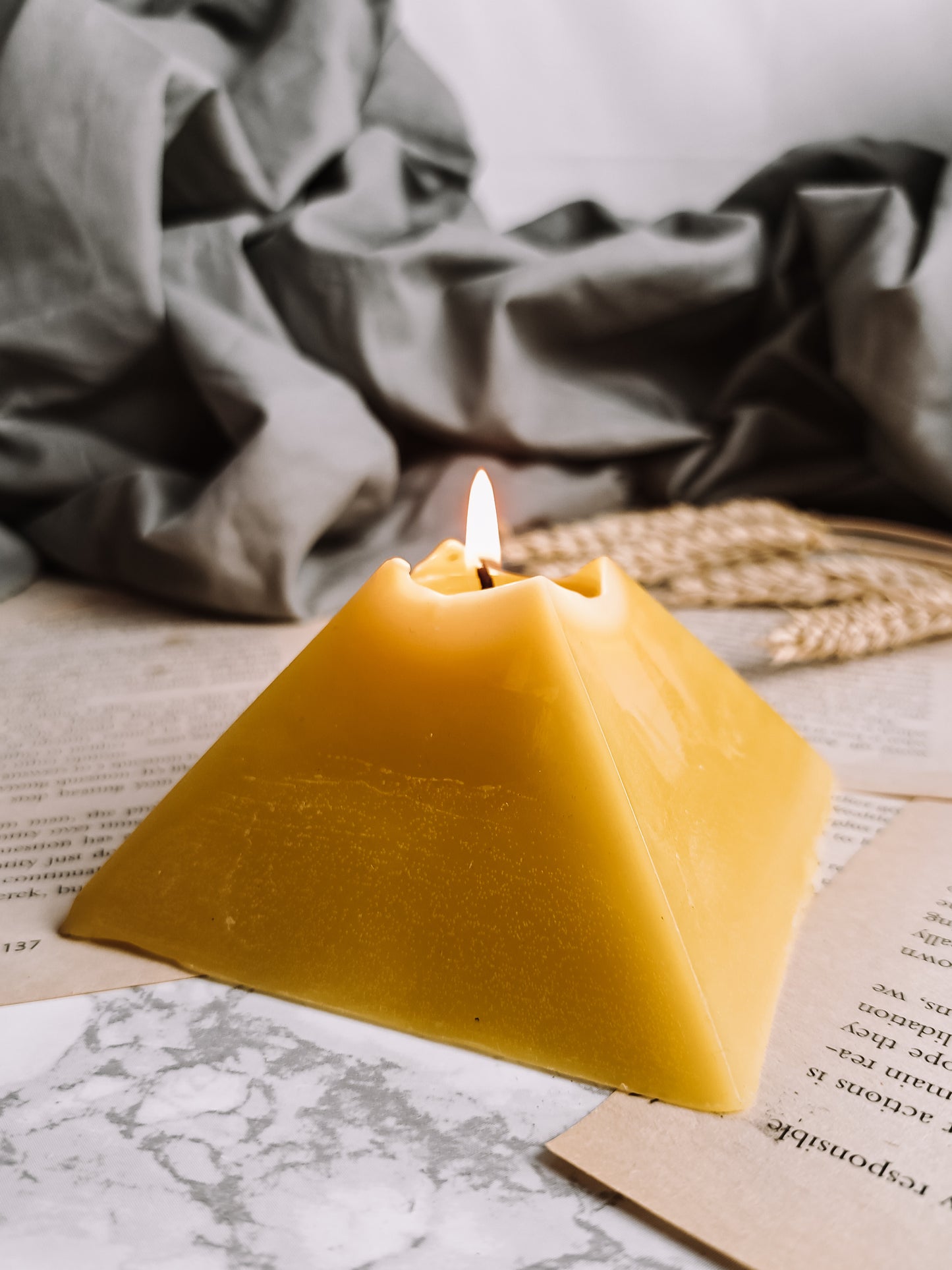 Pure Beeswax Candle | PYRAMID Beeswax Candle | Egyptian Style Candles | Zodiac Bee Candle | Luxury Home Décor | Handmade Candles | Bees Wax beeswaxcandle.co.uk